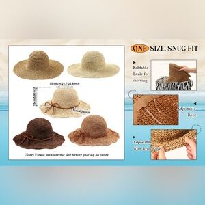 Bonuci Sun Hat Foldable Packable BeachHat(Beige,Light Coffee,Dark Coffee,Stylish